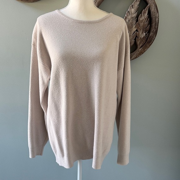 Frank Lyman Design Cream Crewneck Sweater with Scarf size XL - Picture 2 of 7